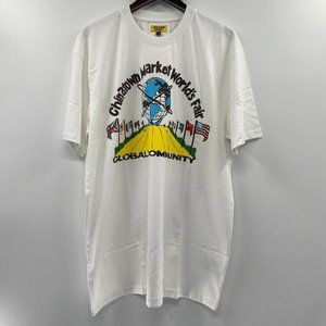 Chinatown Market Worlds' Fair T-Shirt White Graphic Tee Short Sleeve sz XXL NWT